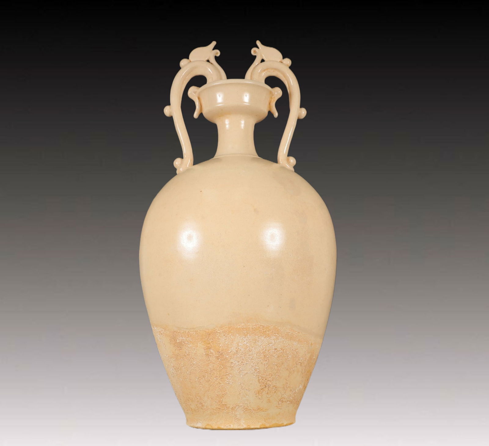 A Huge White Glazed Double-Ears Vase - 7