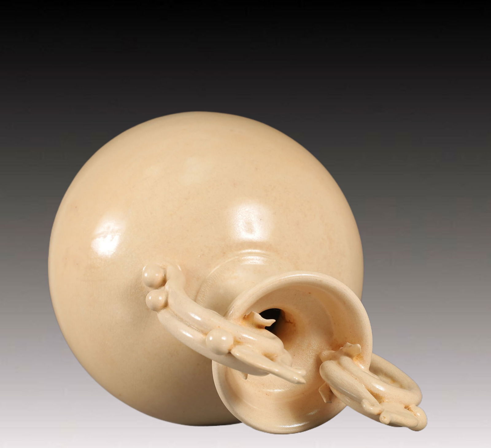 A Huge White Glazed Double-Ears Vase - 8