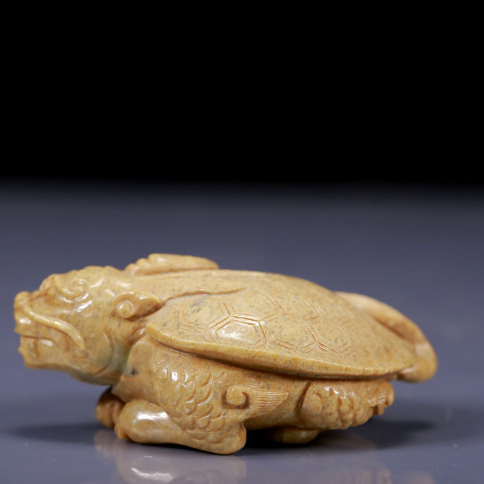 An Exquisite White Jade Dragon Turtle Pattern Ornament - 6