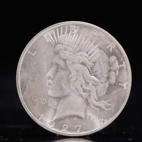 Liberty In God We Trust 1927 Sterling Silver One Dollar Coin