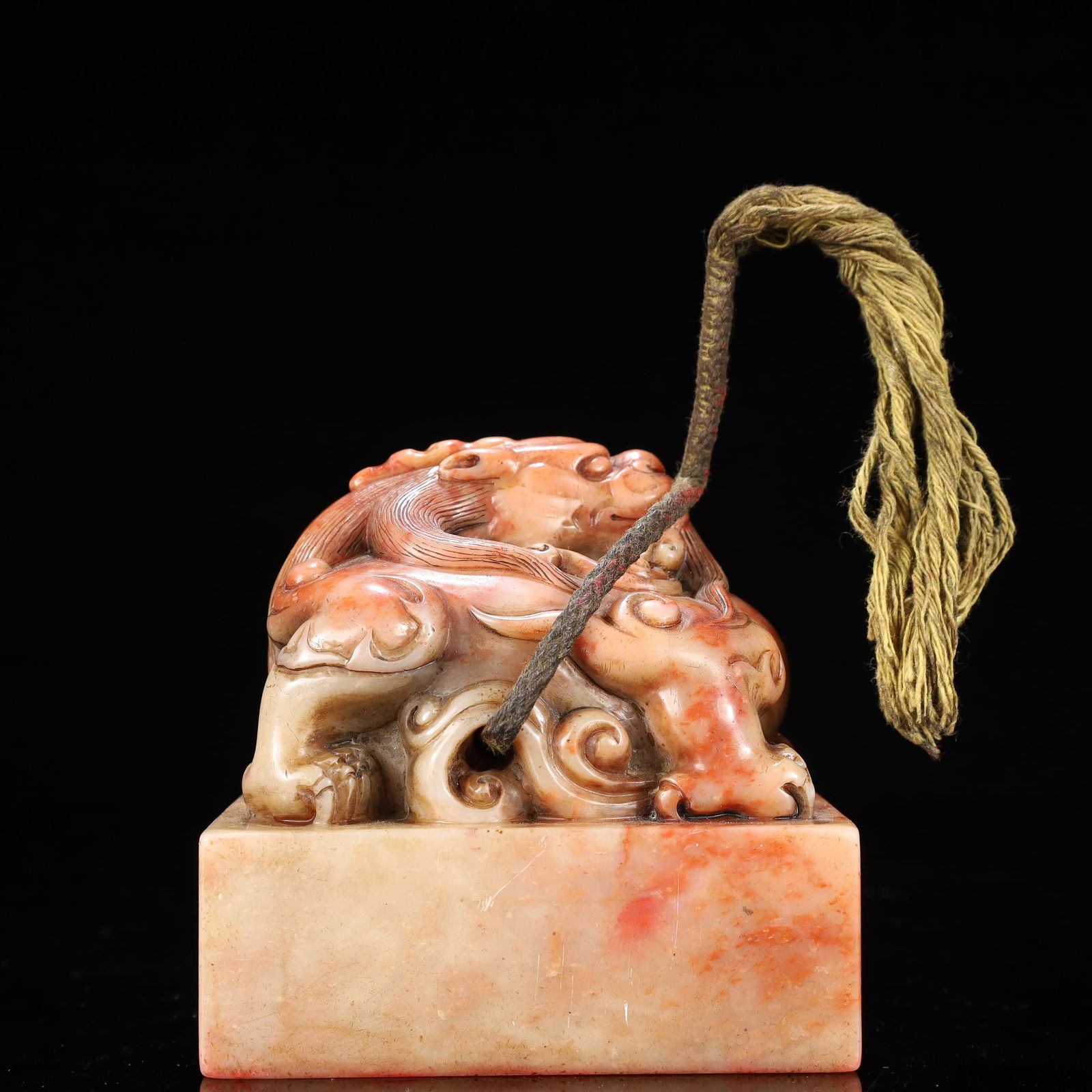 An Exquisite Shoushan Stone Dragon Pattern Seal - 5