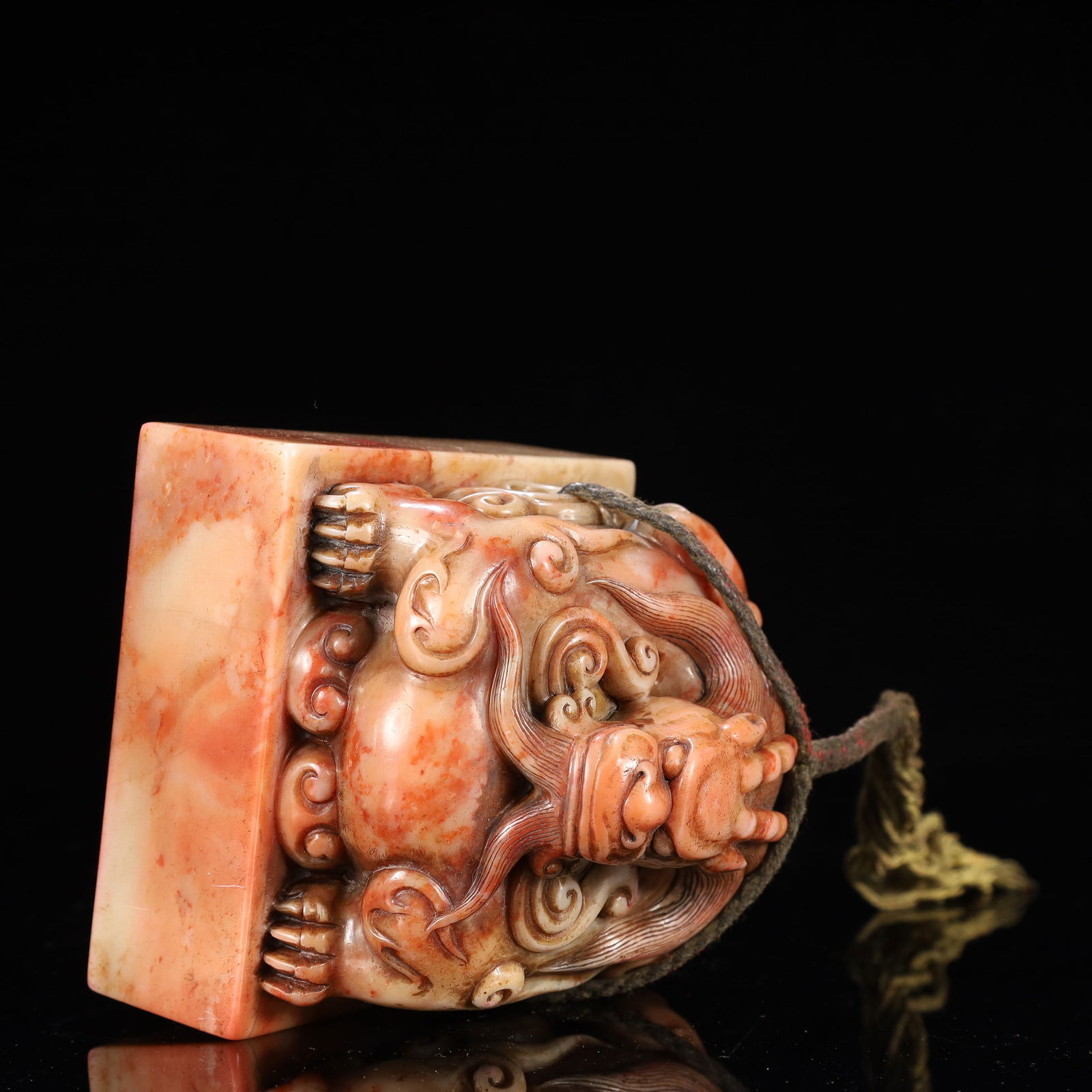 An Exquisite Shoushan Stone Dragon Pattern Seal - 6