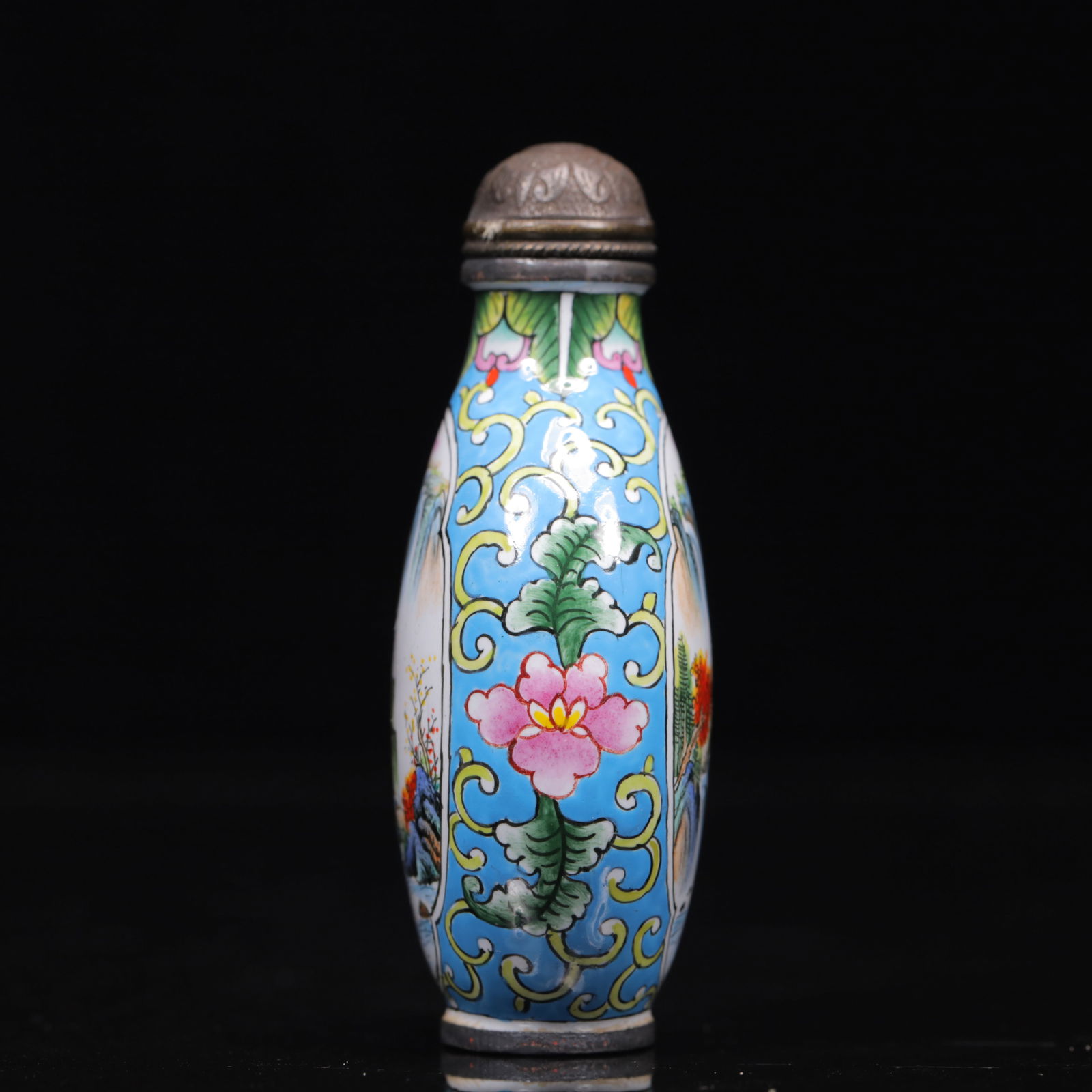 An Exquisite Painted Enamel Landscape Pattern Snuff Bottle - 3