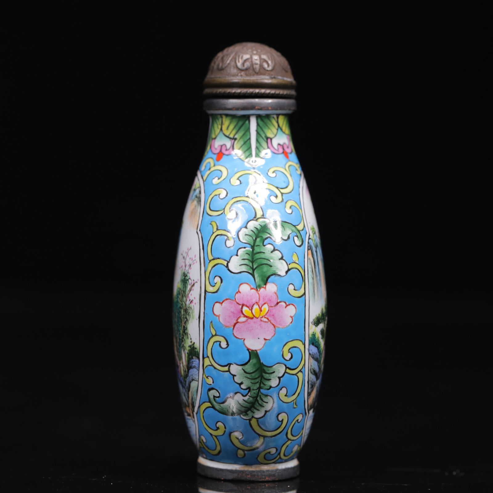 An Exquisite Painted Enamel Landscape Pattern Snuff Bottle - 6