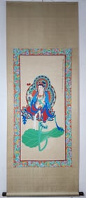 A Chinese Vertical Scroll Ink Painting of Figure on Paper