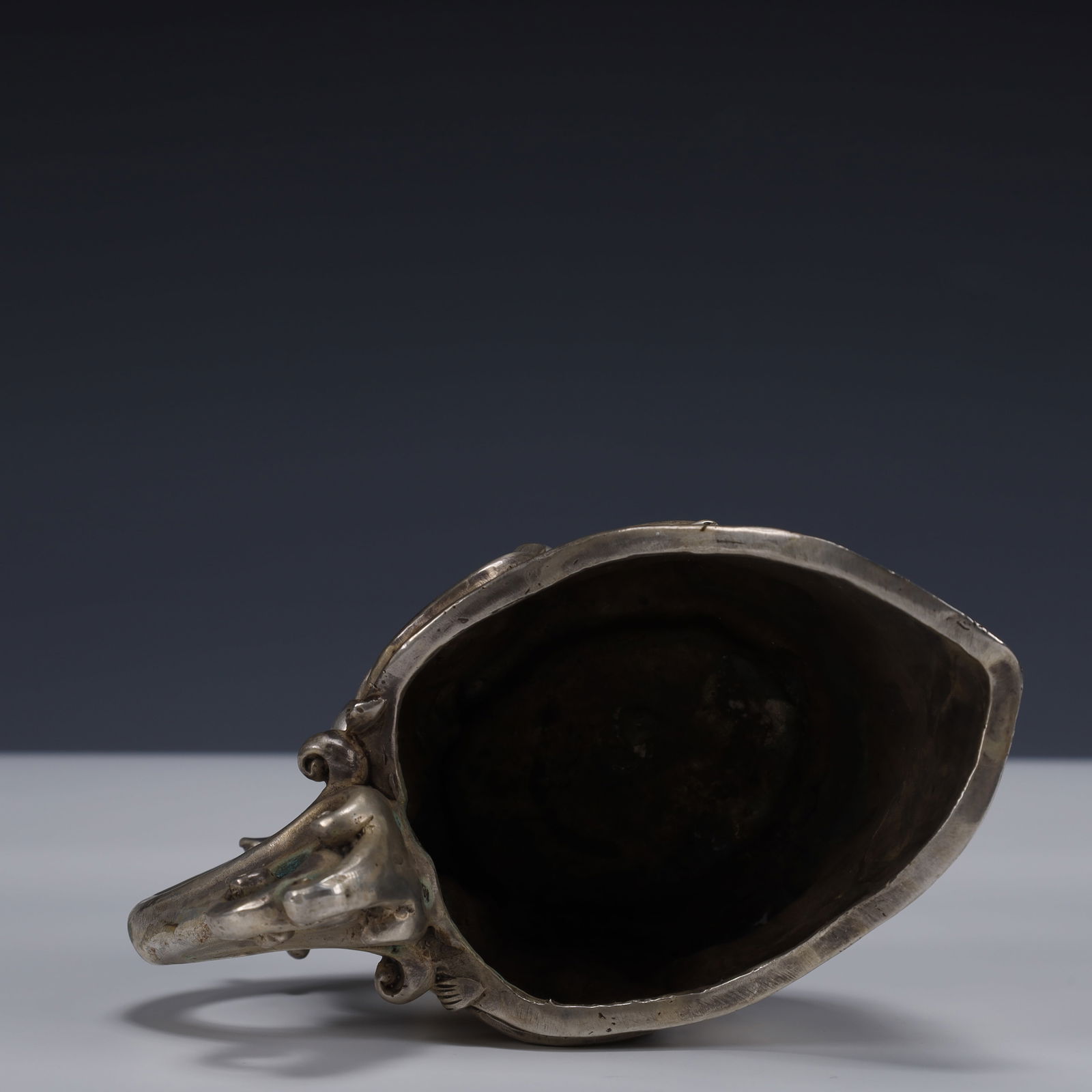 An Exquisite Silver-plated Dragon Pattern Cup - 8