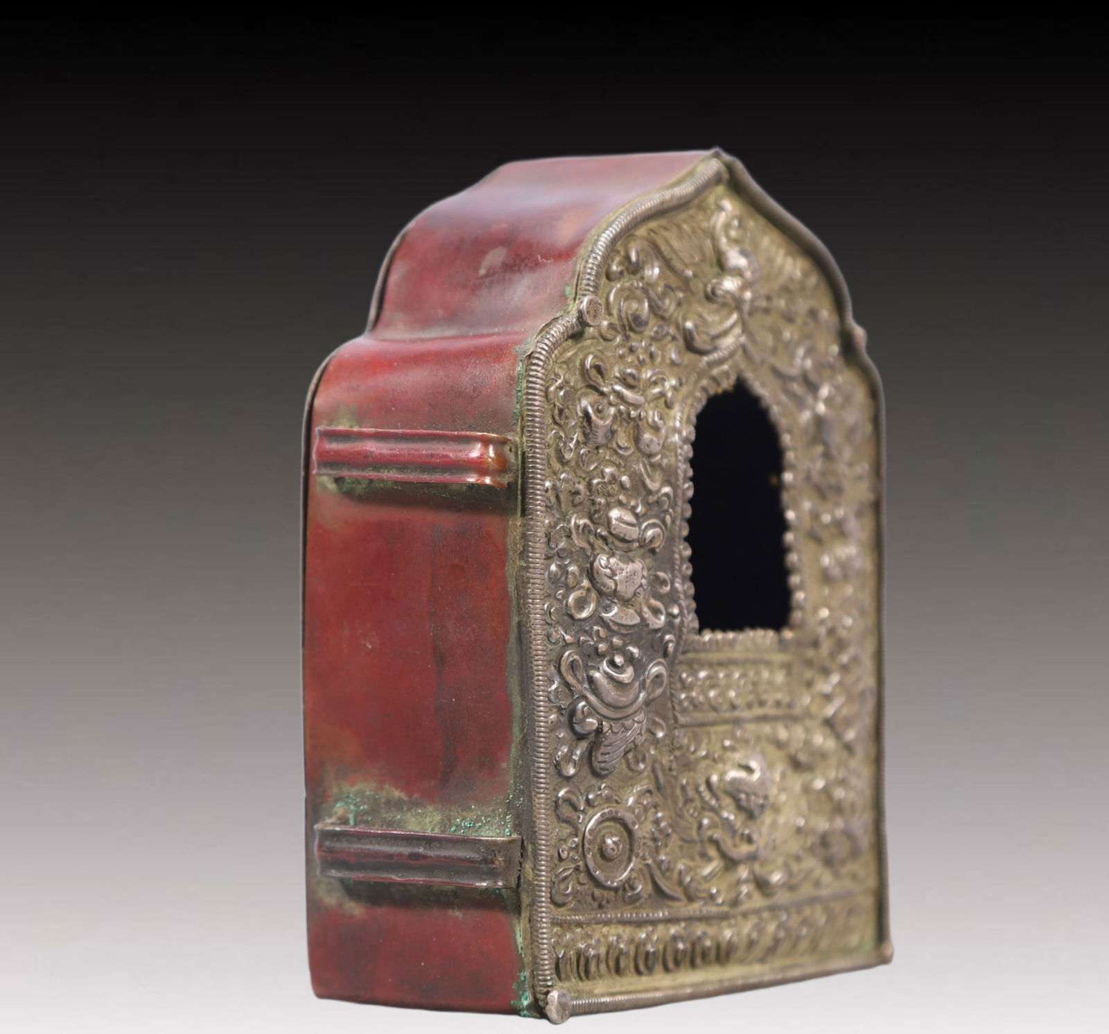 A Rare Bronze Flower Pattern Niche - 3