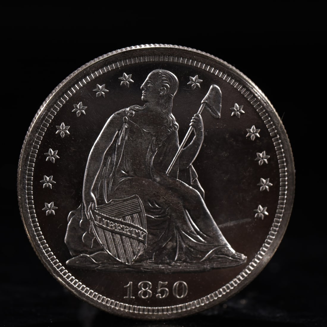 USA One Dollar 1850 Coin: American coin. IN GOD WE TRUST / LIBERTY / 1850 / UNITED STATES OF AMERICA / ONE DOL. Weight:26.9g.