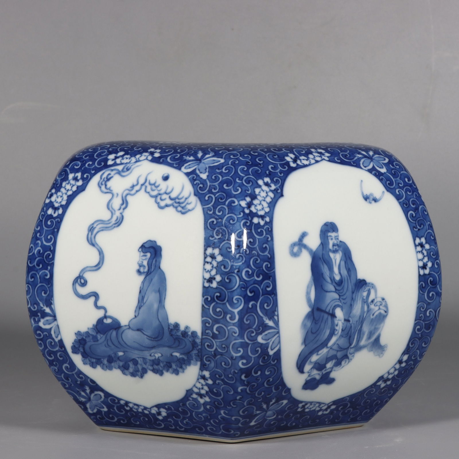 An Exquisite Blue and White Character and Story Pattern Stool (1 of 8)
