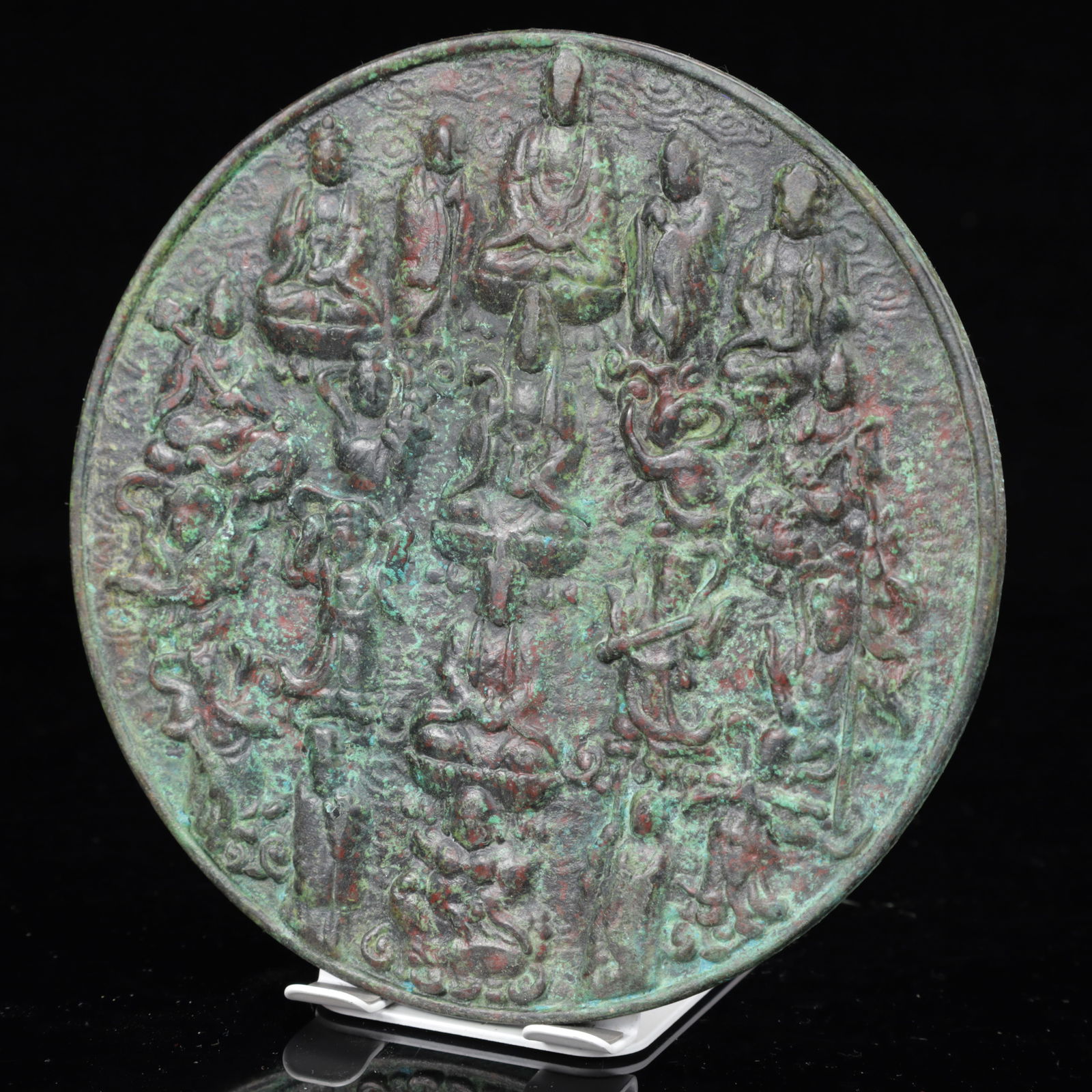 An Archaic Bronze Figure Pattern Round Mirror - 6