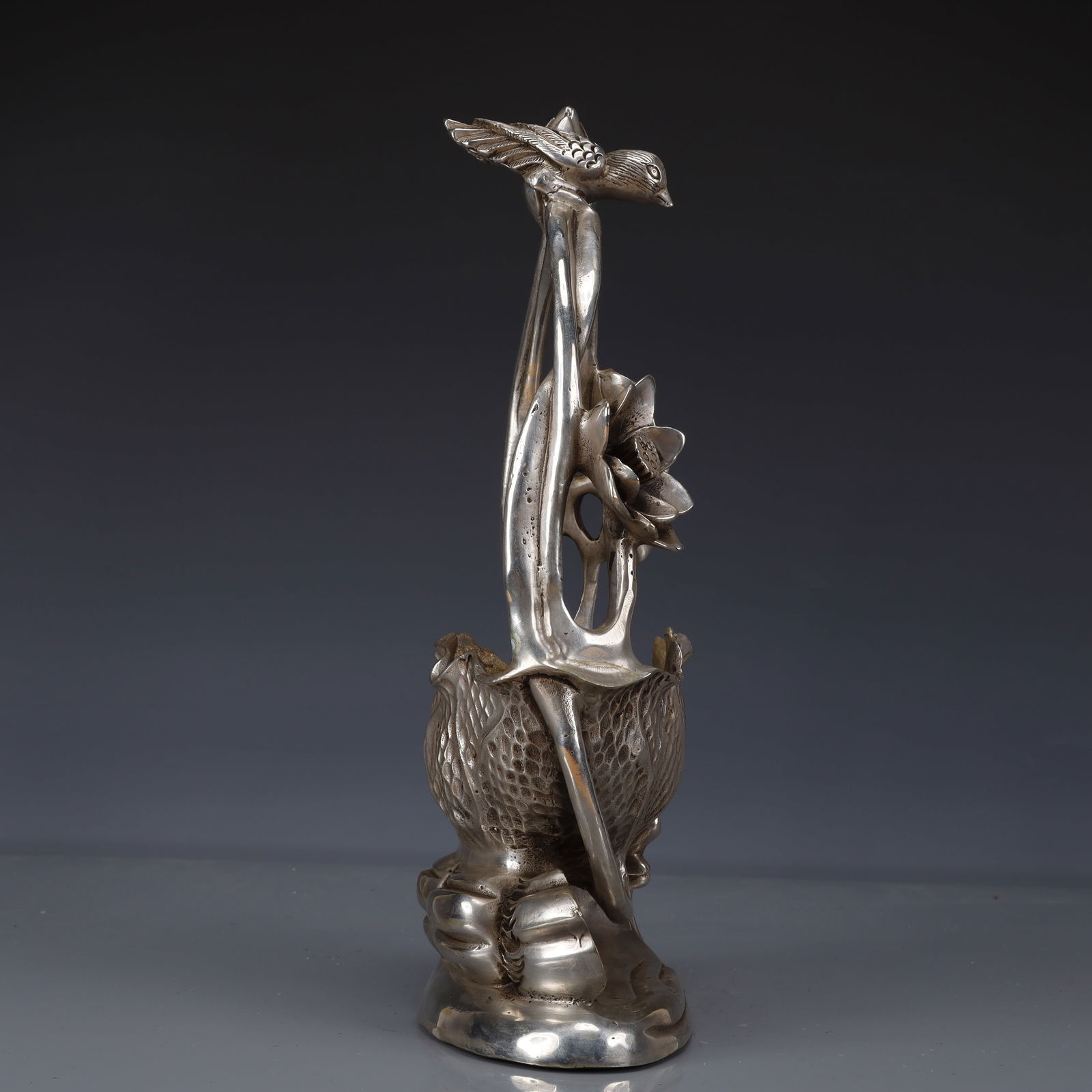 An Exquisite Silver-plated Lotus Pattern Washer - 6