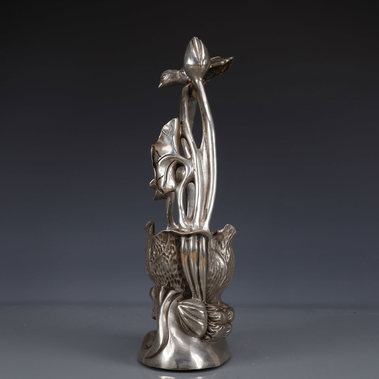 An Exquisite Silver-plated Lotus Pattern Washer - 9