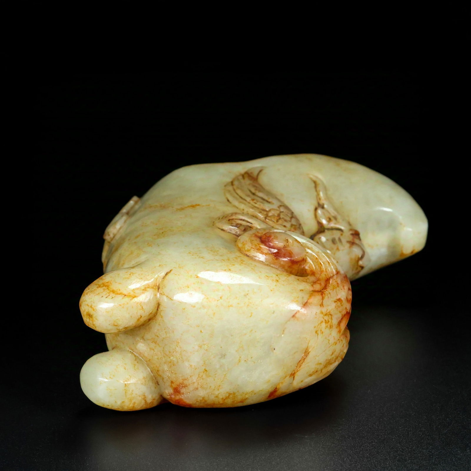 An Exquisite White Jade Dragon and Phoenix Pattern Goblet - 9