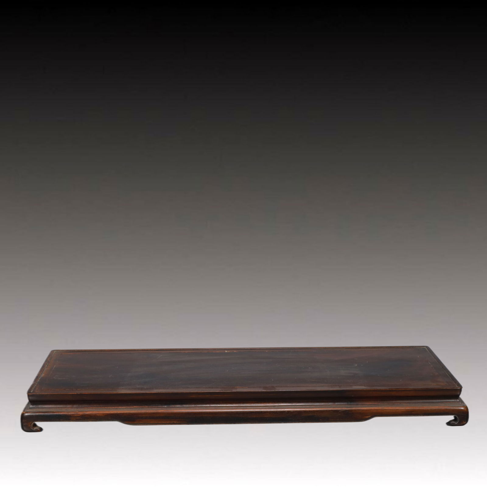 An Exquisite Zitanwood Base: An Exquisite Zitanwood Base,Qing Dynasty,China,Size:31.3inx11.4inx3in,Weight:2950g 紫檀木底座,中国清代