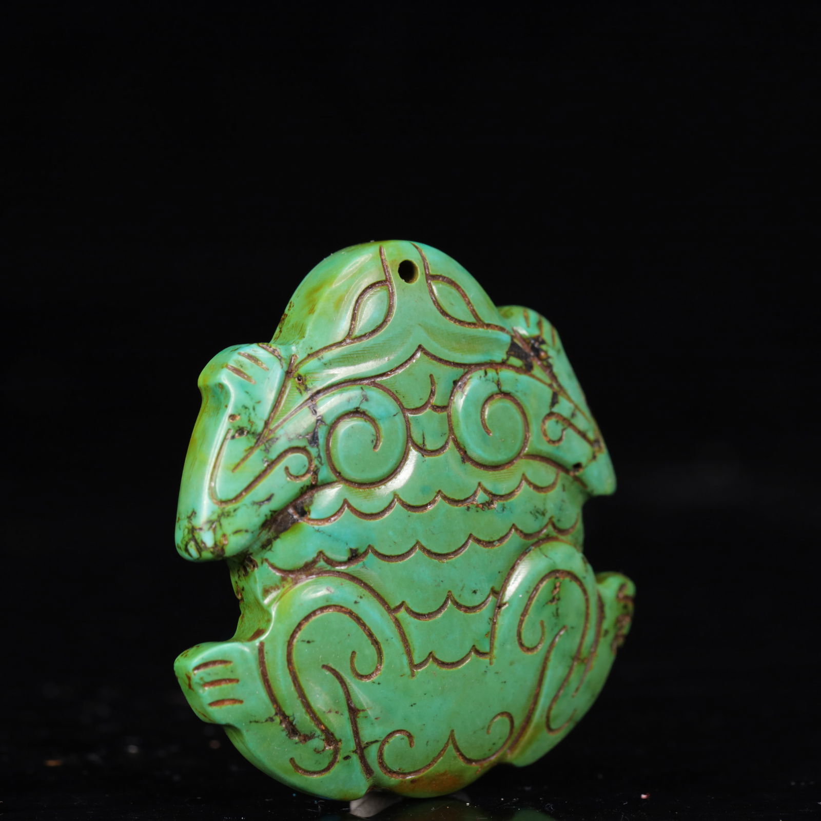 An Exquisite Turquoise Animal Pattern Pendant - 3