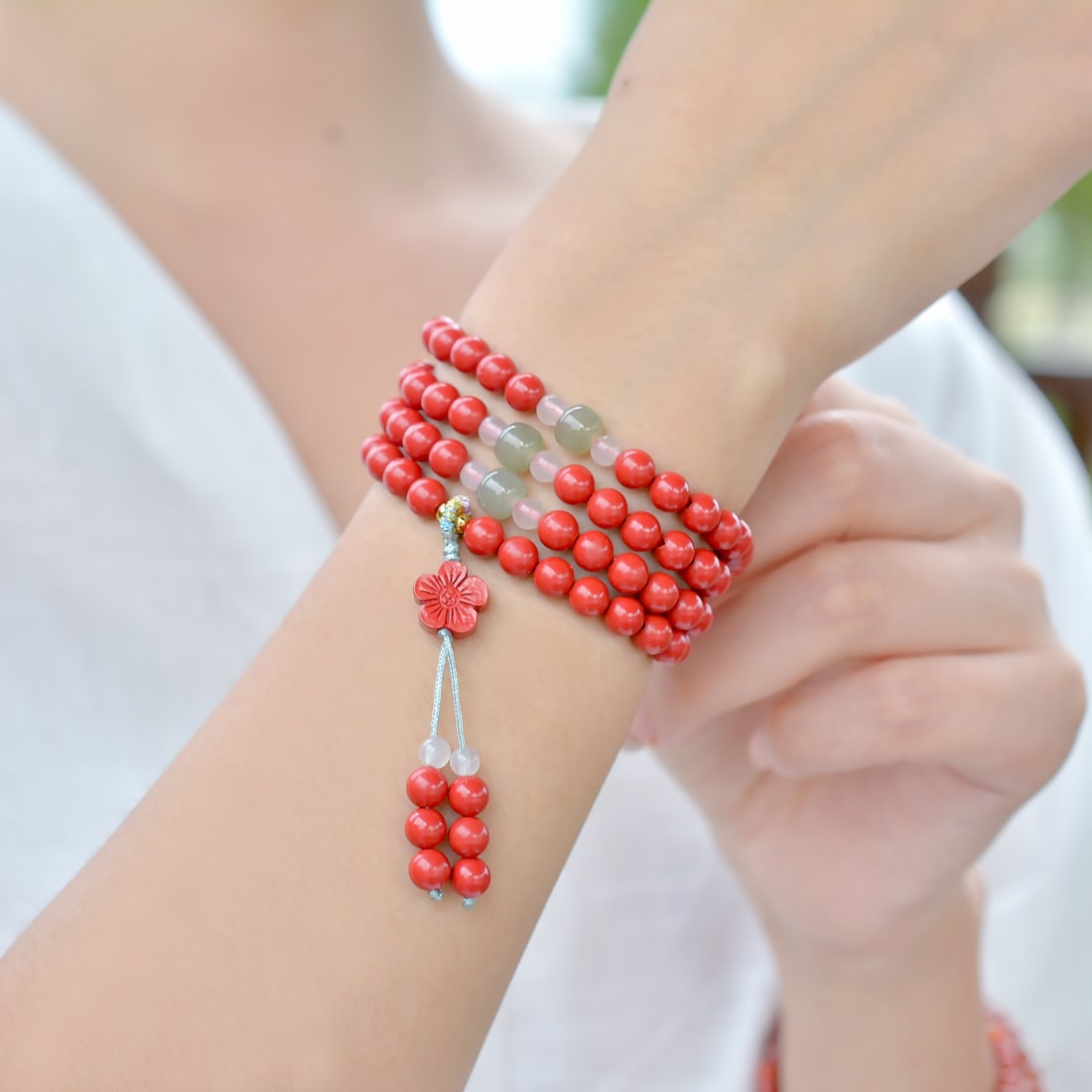 An Exquisite Cinnabar Bracelets - 4