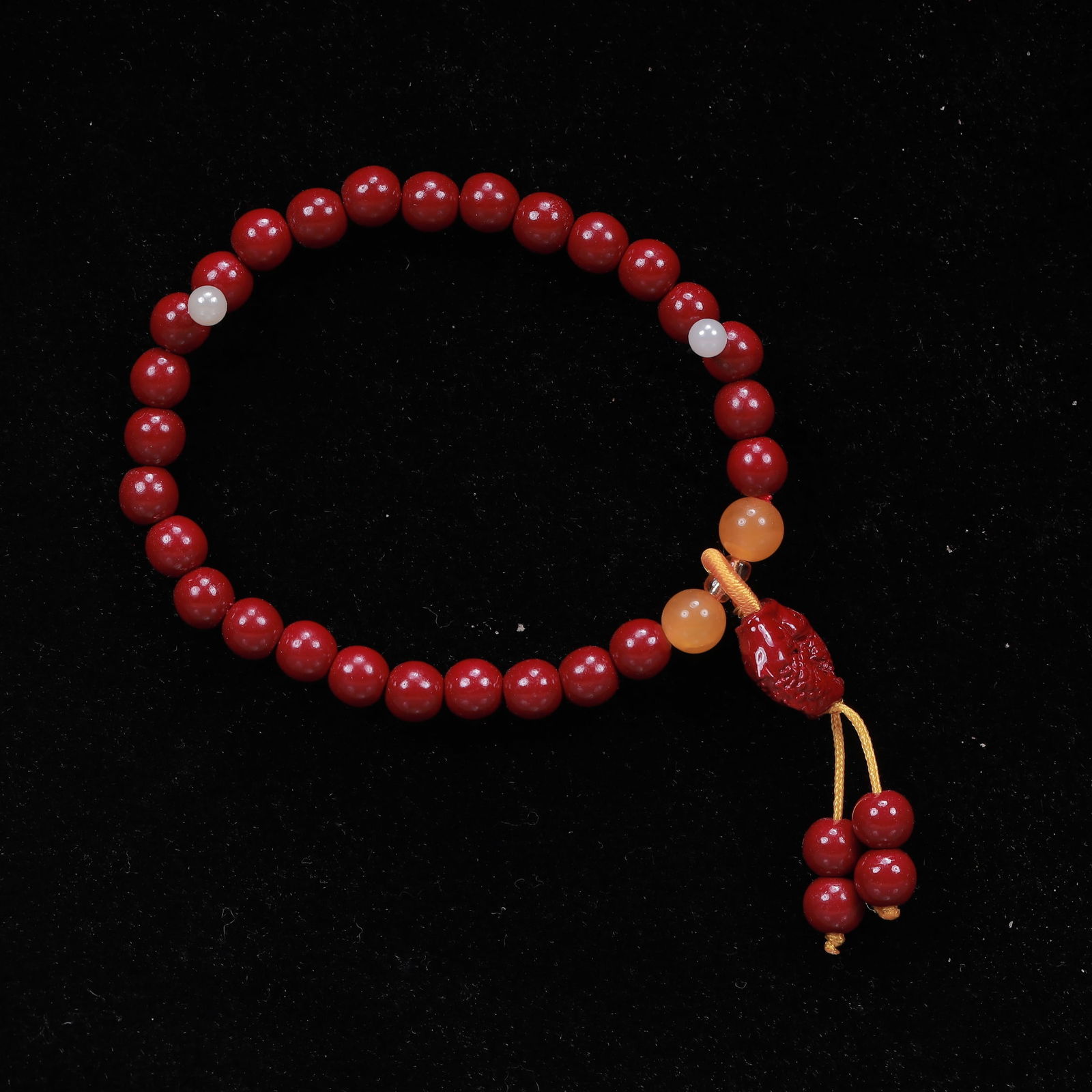 An Exquisite Cinnabar Bracelets - 2
