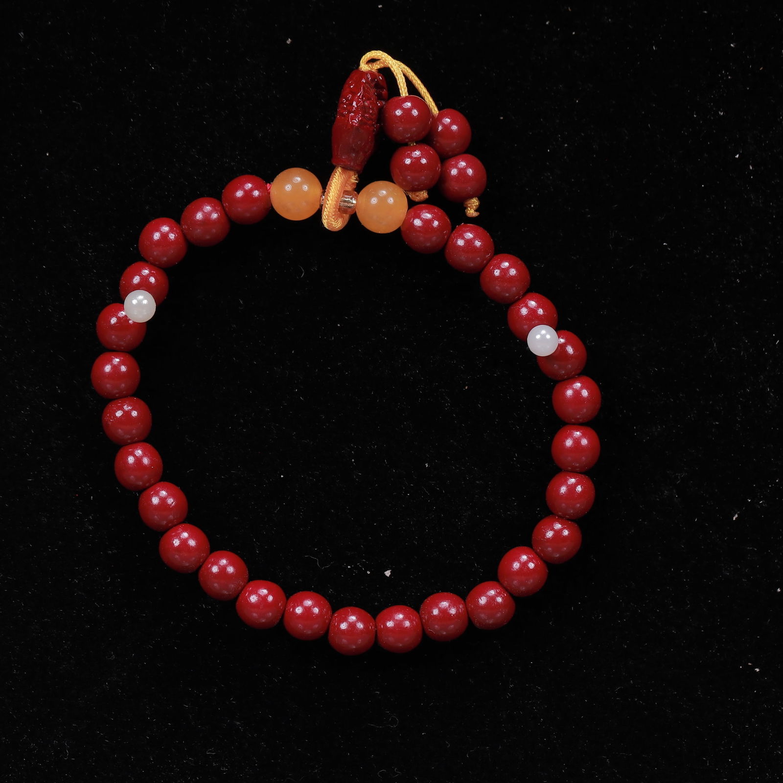 An Exquisite Cinnabar Bracelets - 3