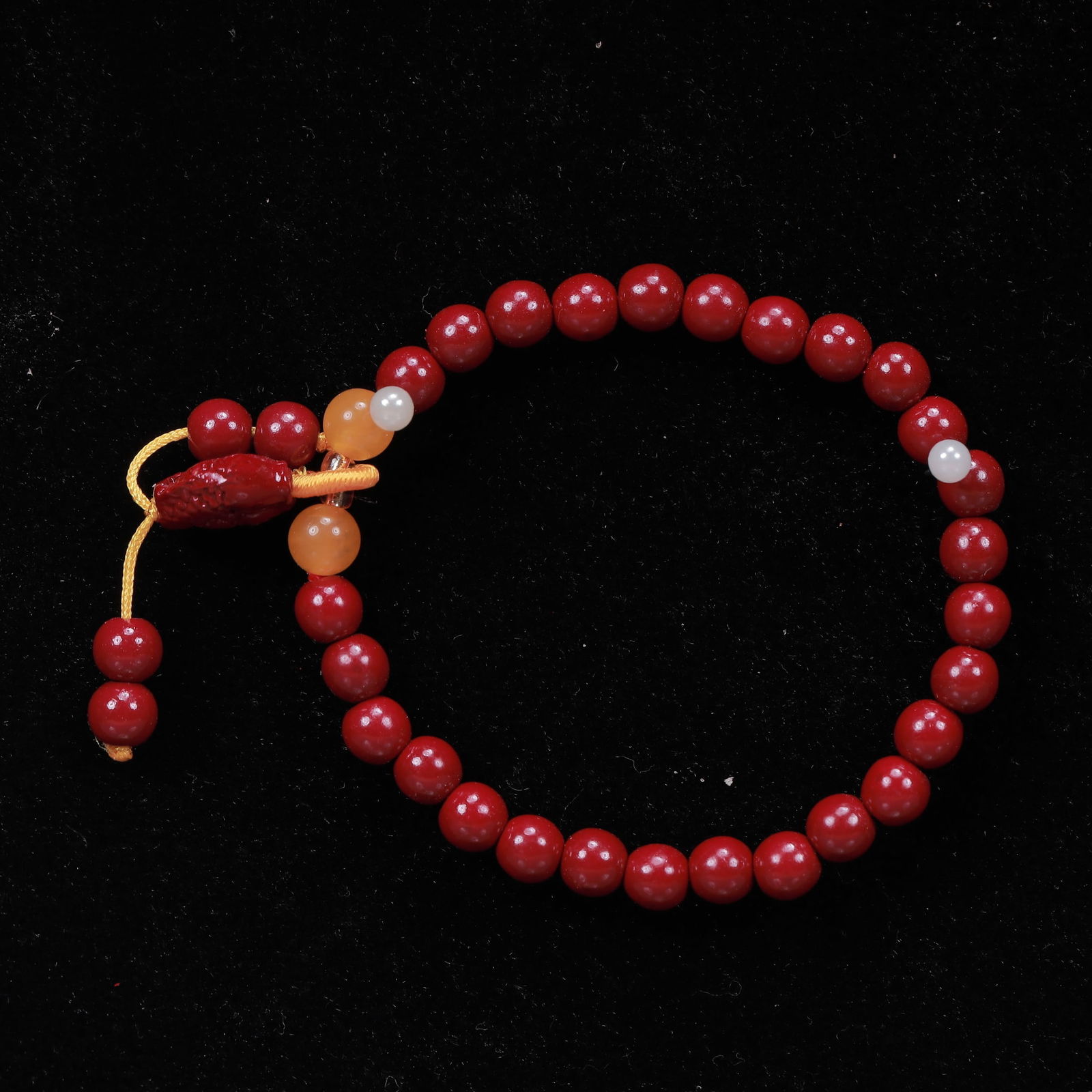 An Exquisite Cinnabar Bracelets - 4