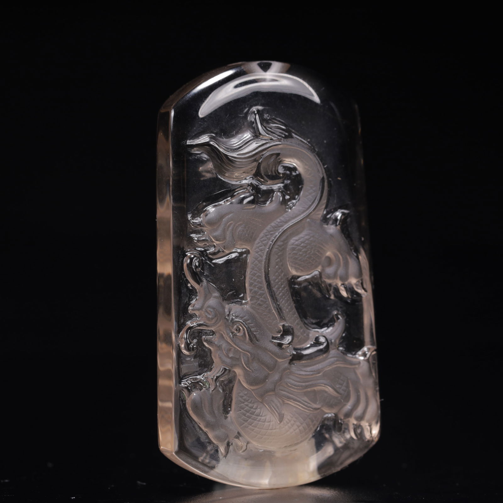 An Exquisite Crystal Dragon Pattern Pendant - 3