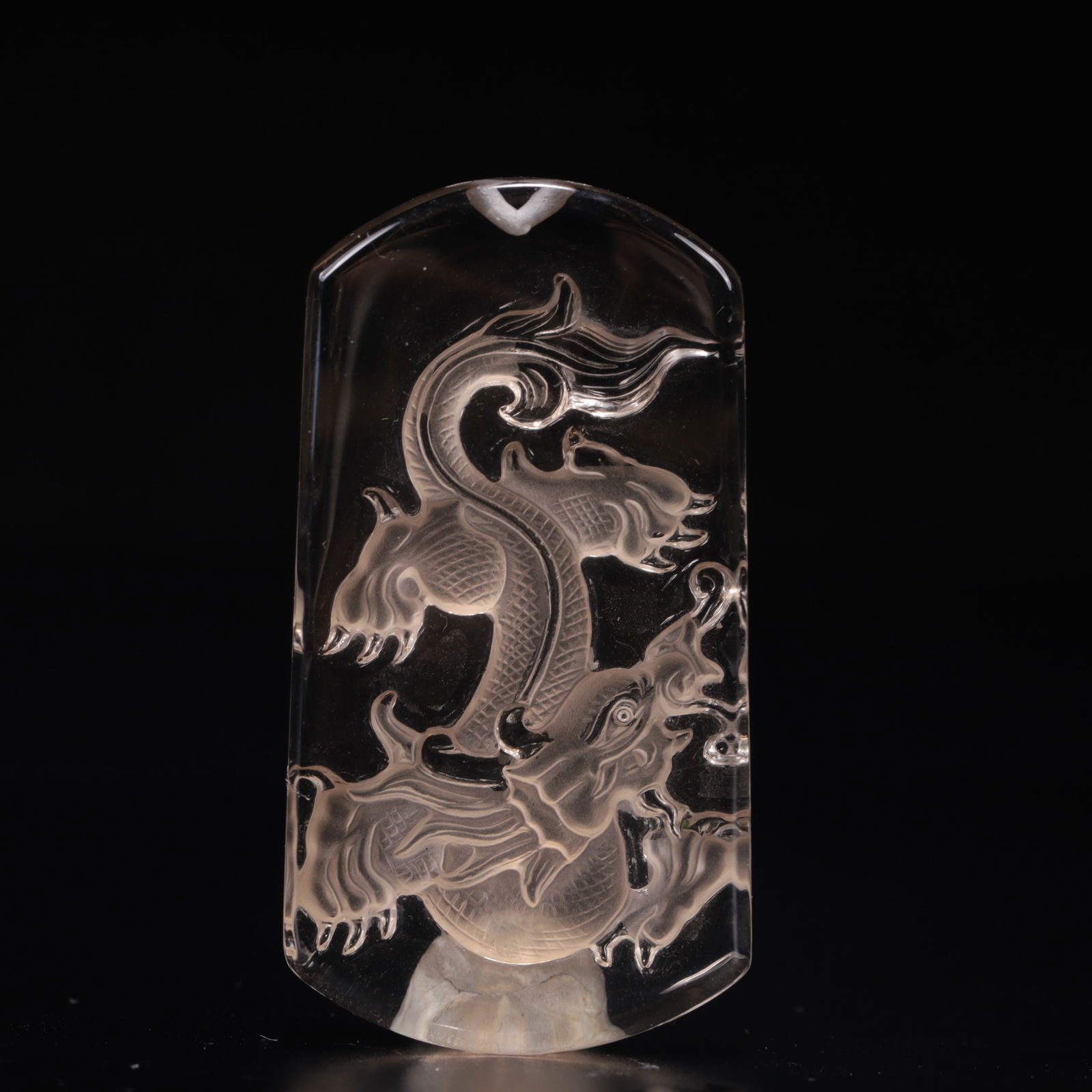 An Exquisite Crystal Dragon Pattern Pendant - 4