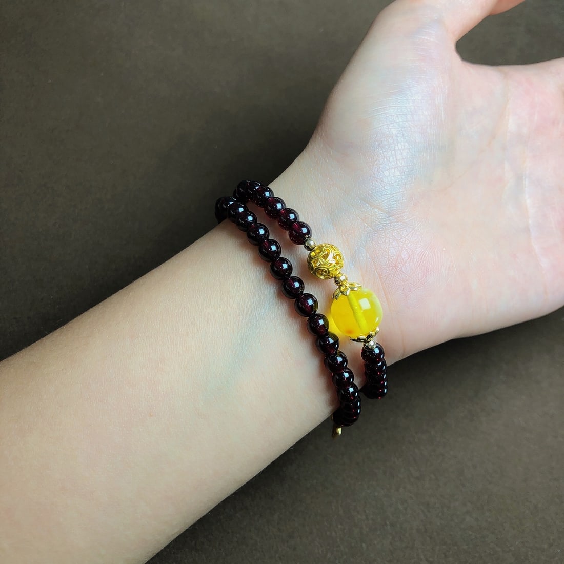 An Exquisite Crystal Amber Bracelets - 6