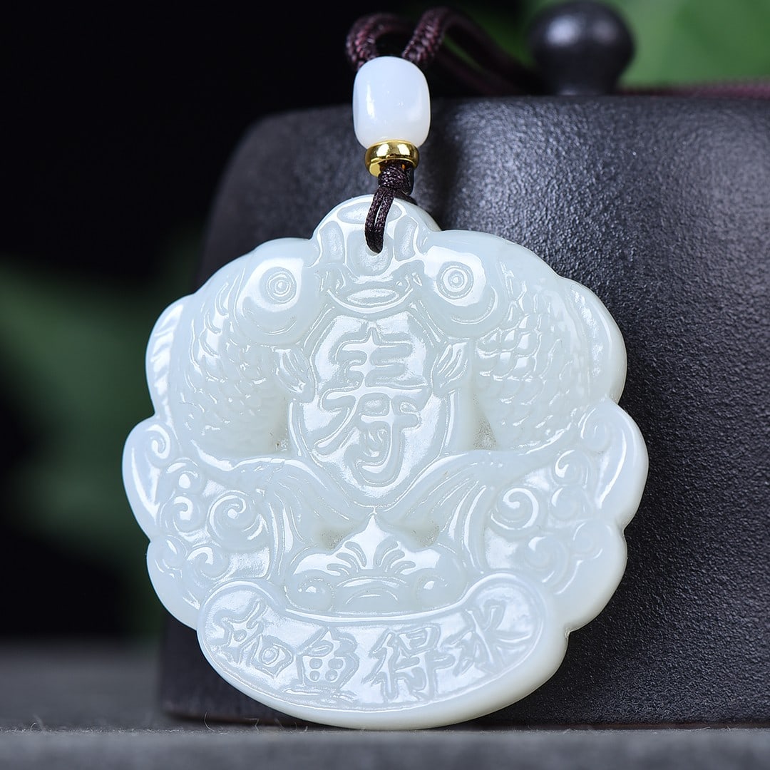 An Exquisite White Jade Fish Pattern Pendant - 4