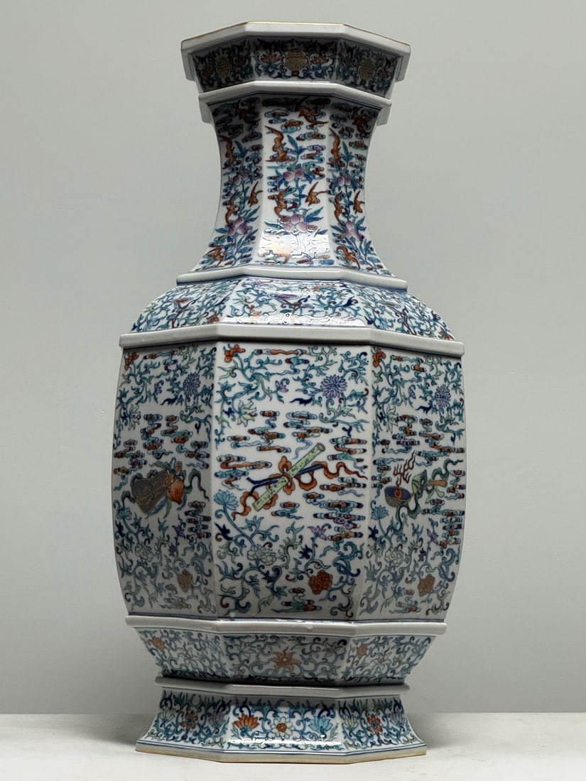 A Huge Doucai Eight Treasures Pattern Vase - 5