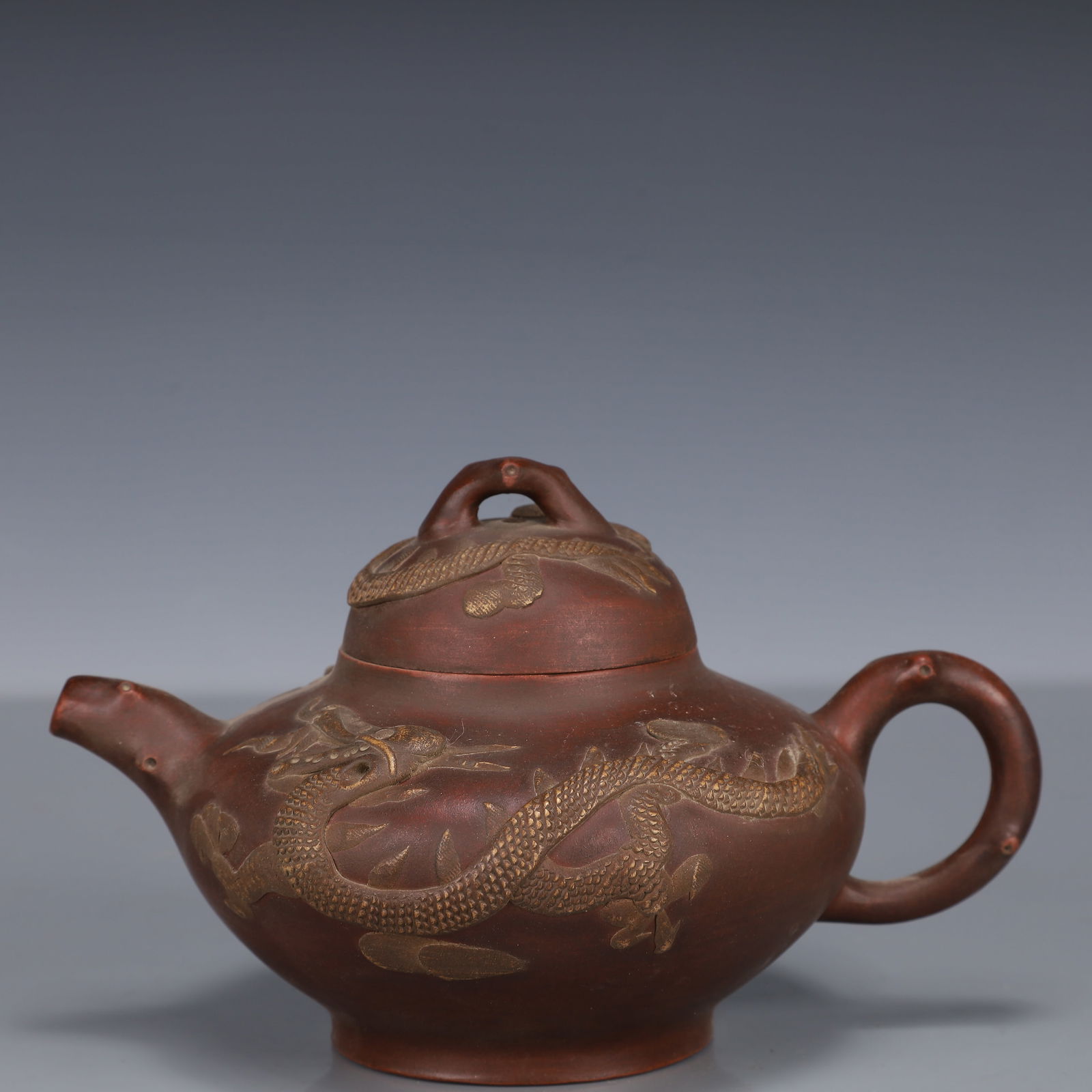 An Exquisite Purple Sands Dragon Pattern Teapot - 5