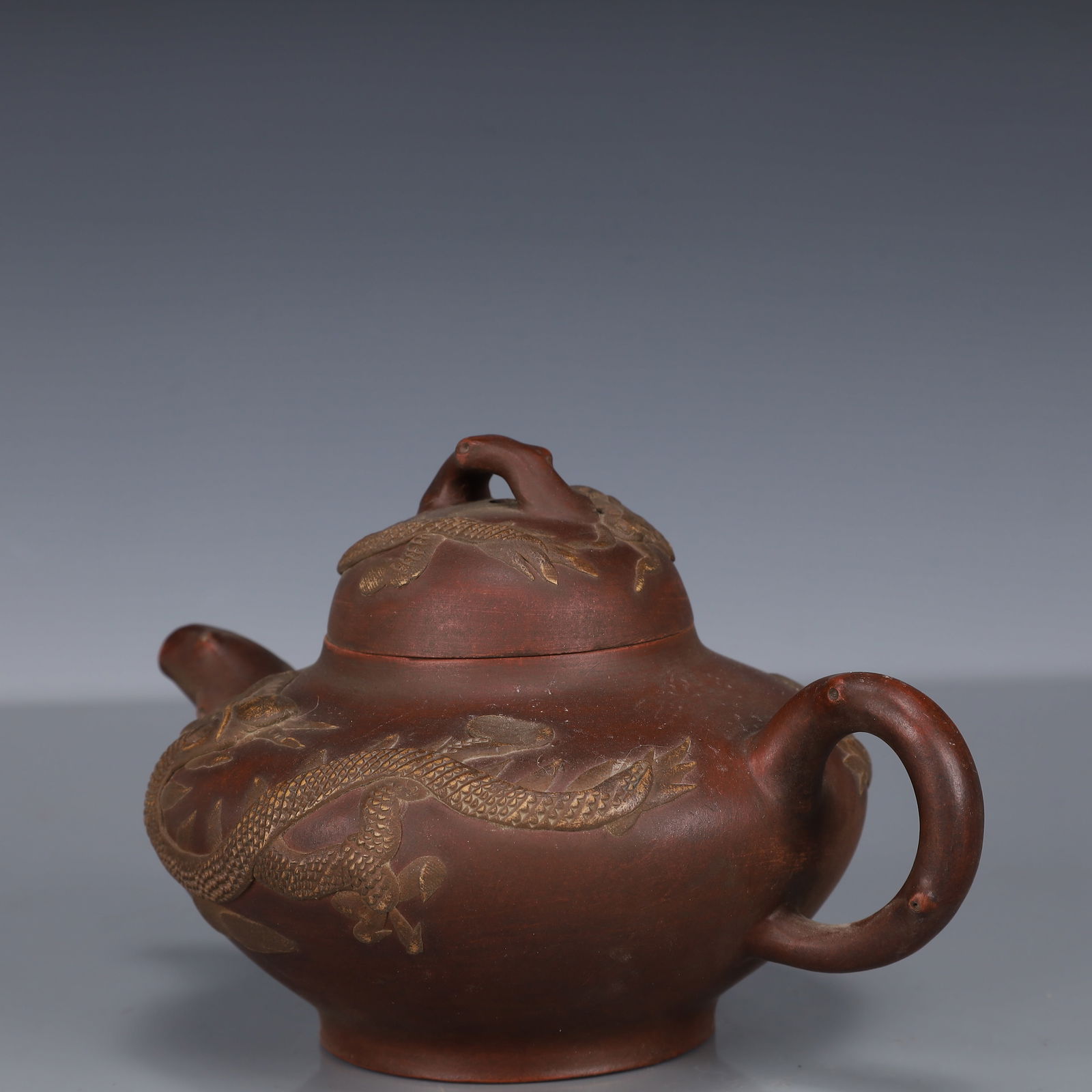 An Exquisite Purple Sands Dragon Pattern Teapot - 6