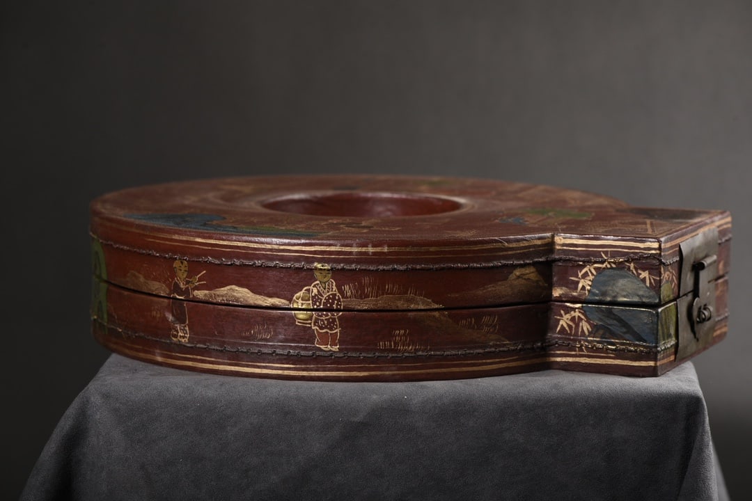 An Exquisite Carved Red Lacquer Figure Pattern Box - 2