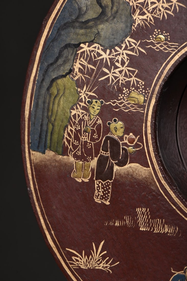 An Exquisite Carved Red Lacquer Figure Pattern Box - 7