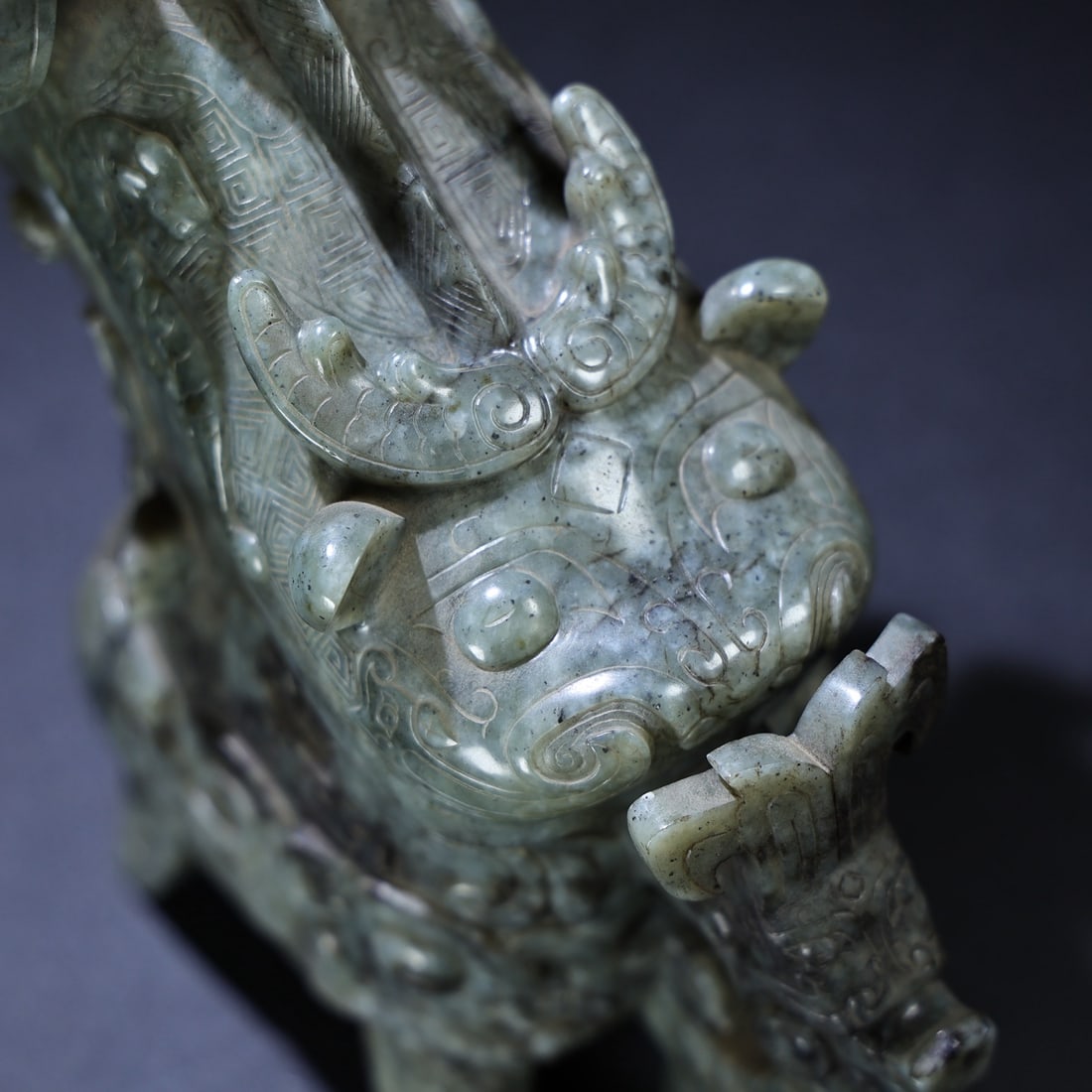 A Pair of Exquisite Jasper Beast Pattern Goblets - 3