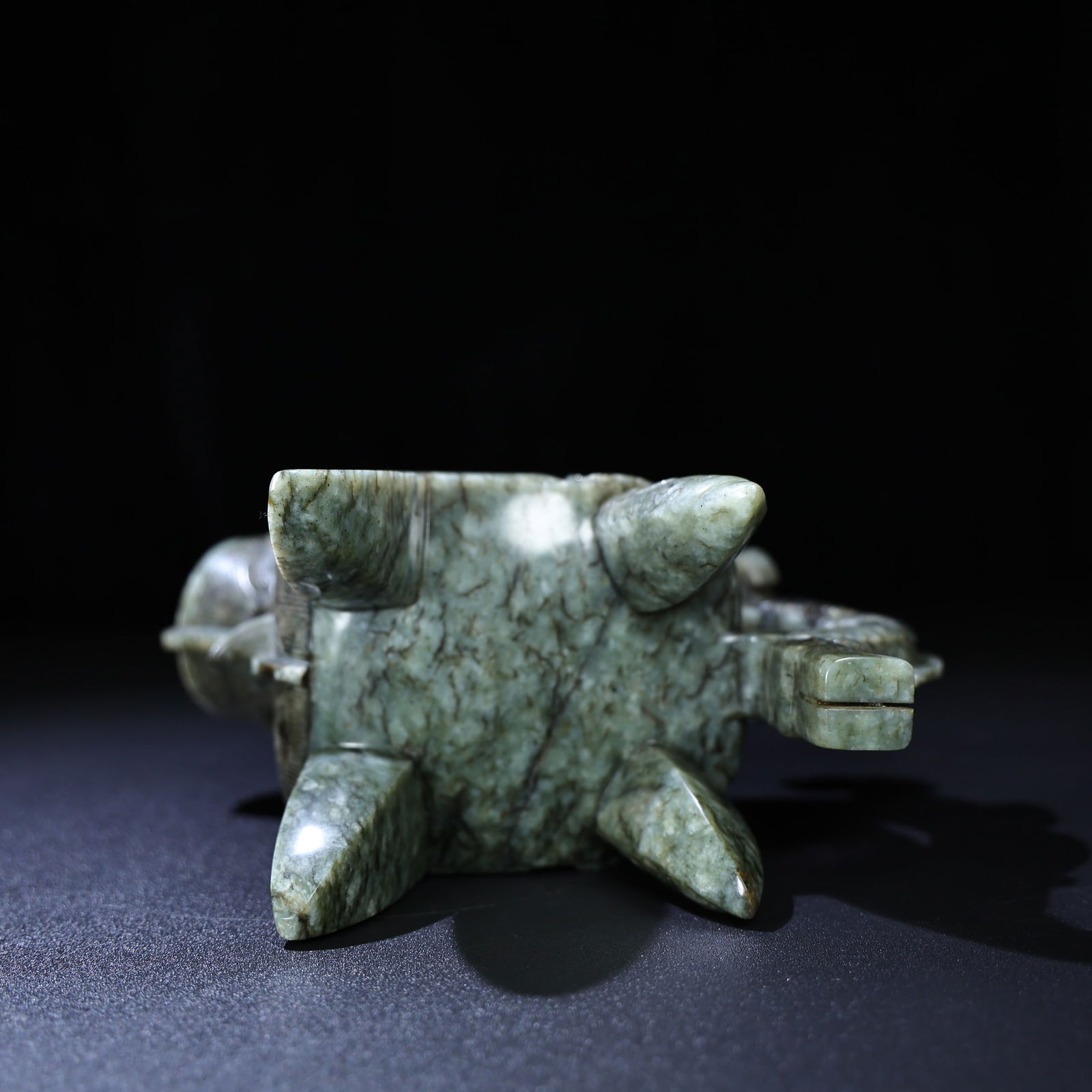 A Pair of Exquisite Jasper Beast Pattern Goblets - 7