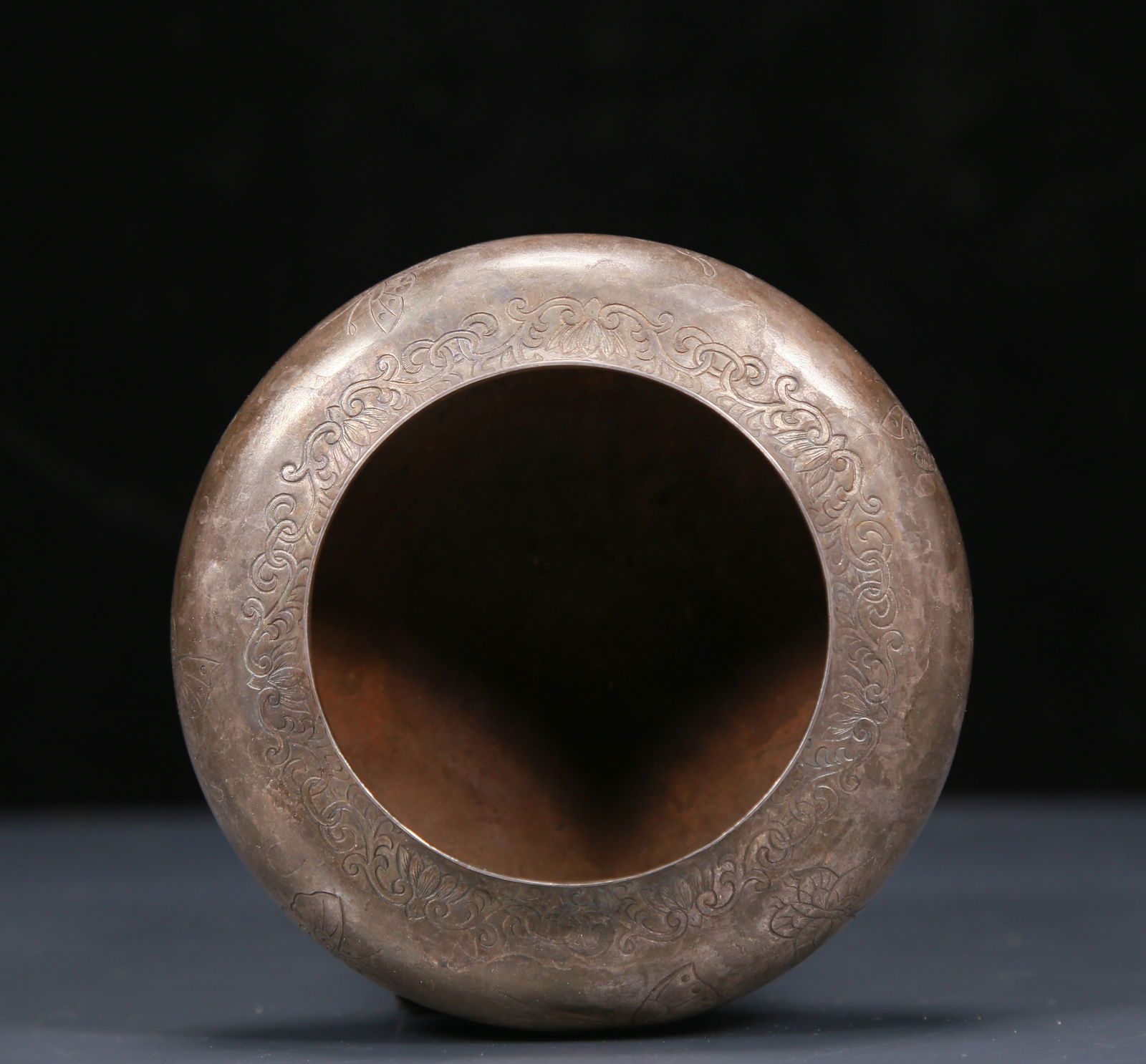 An Exquisite Silver Butterfly Pattern Brush Washer - 4