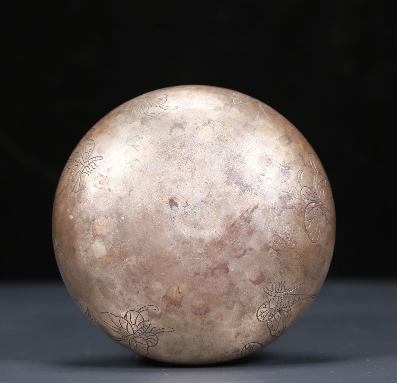 An Exquisite Silver Butterfly Pattern Brush Washer - 5