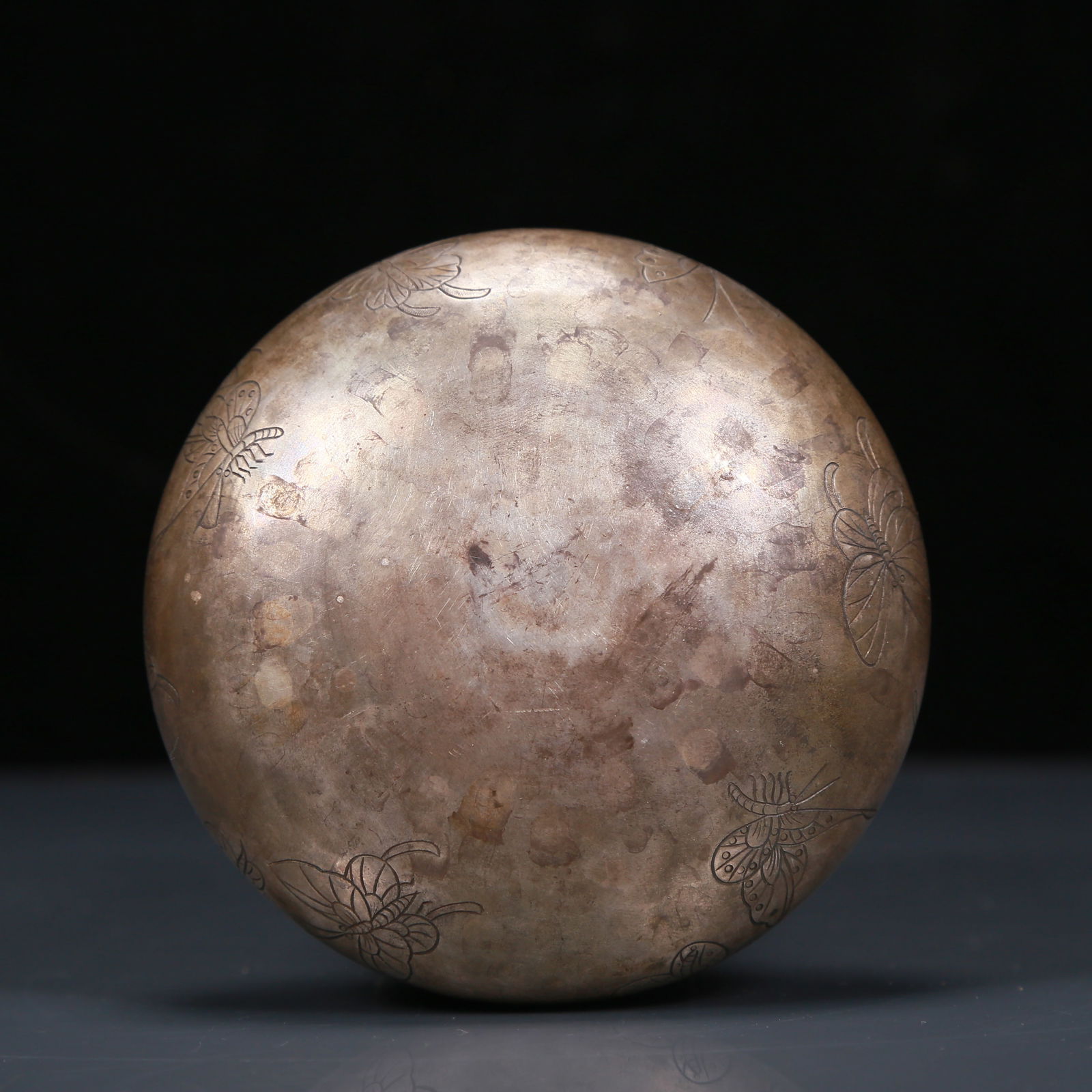 An Exquisite Silver Butterfly Pattern Brush Washer - 6