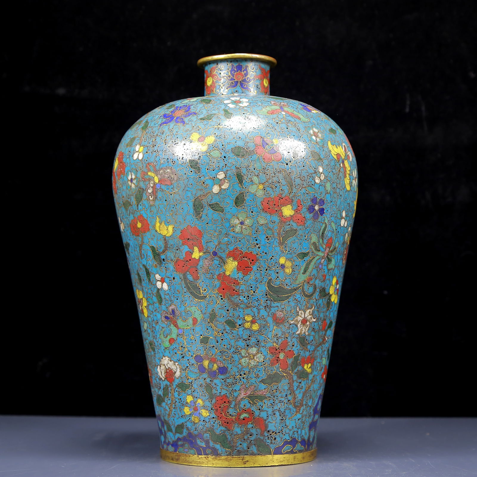 A Rare Cloisonne Flower and Butterfly Pattern Vase (1 of 8)