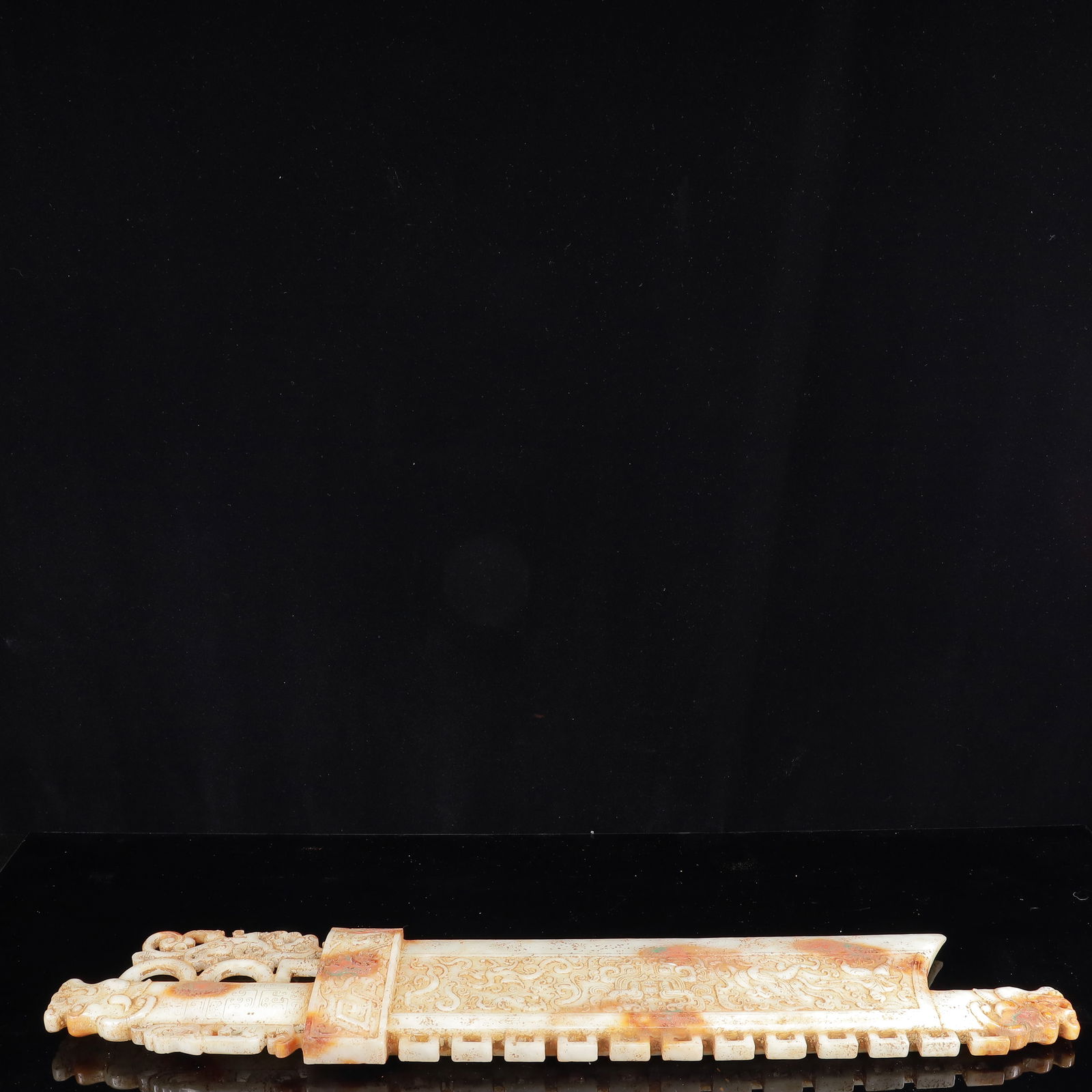 An Exquisite White Jade Chi-Dragon Pattern Sword - 10