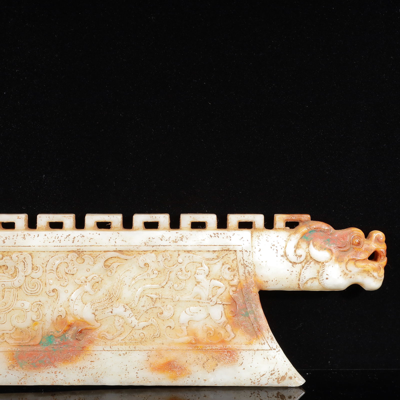 An Exquisite White Jade Chi-Dragon Pattern Sword - 9