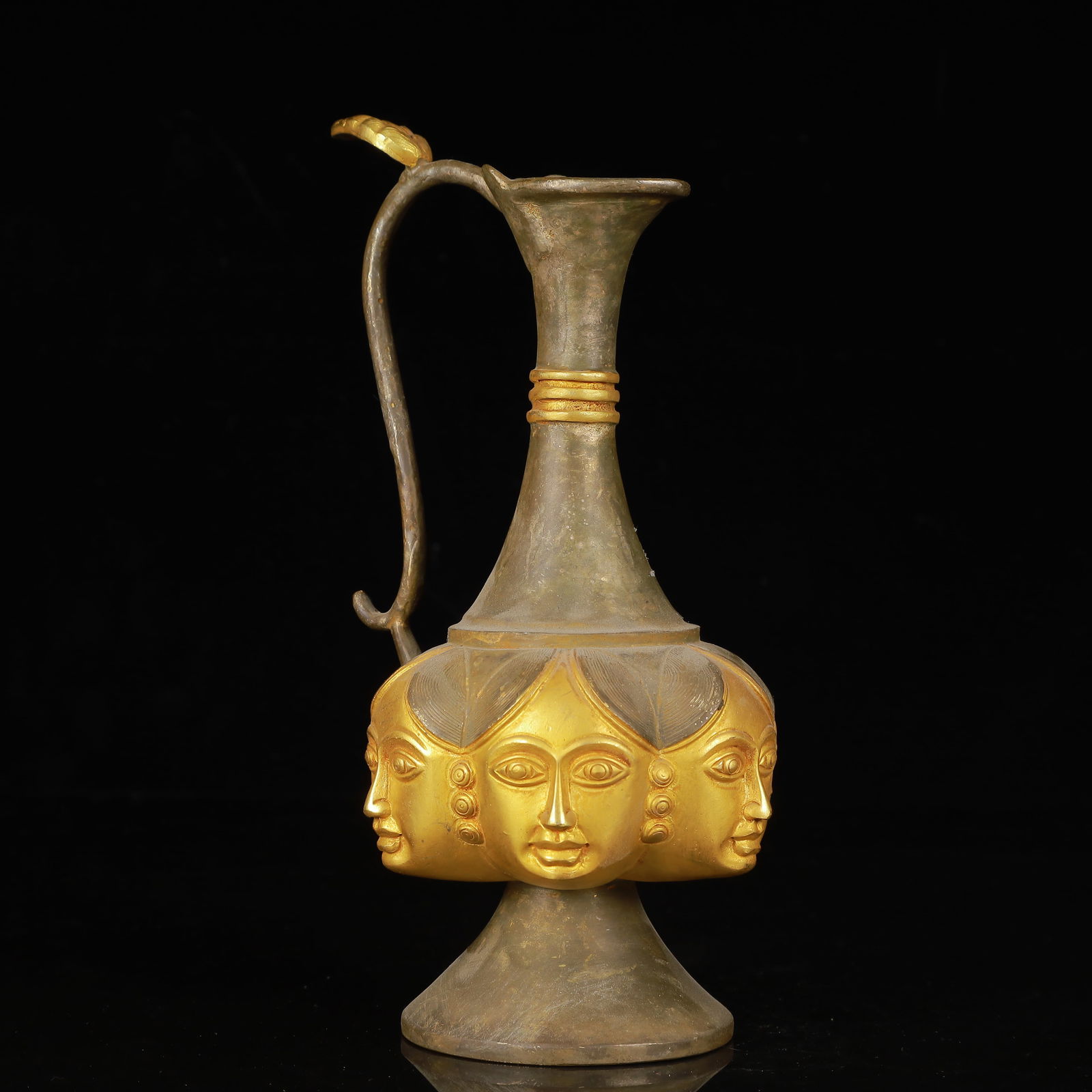 An Exquisite Gilt Silver Figure-Face Pattern Ewer - 10