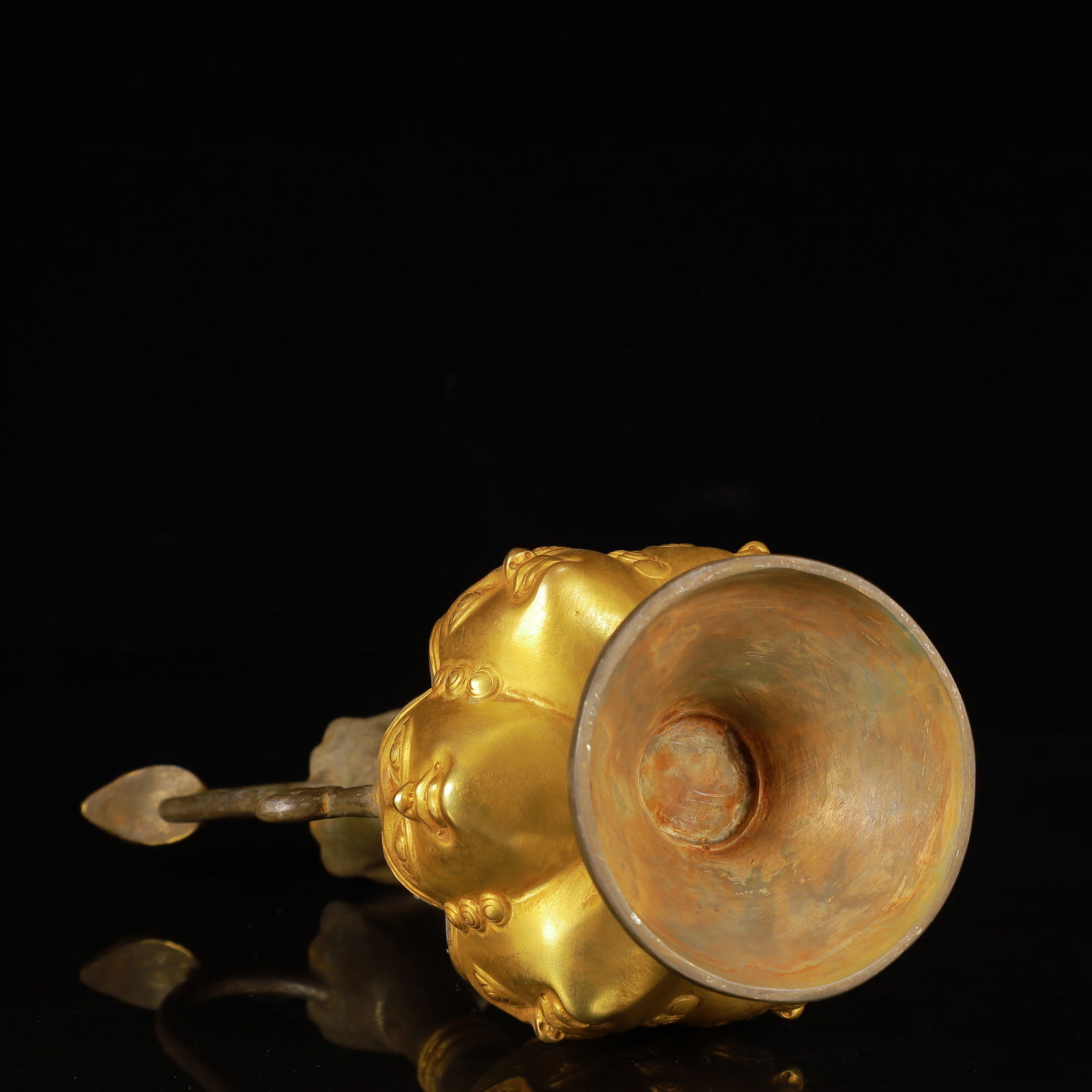 An Exquisite Gilt Silver Figure-Face Pattern Ewer - 14