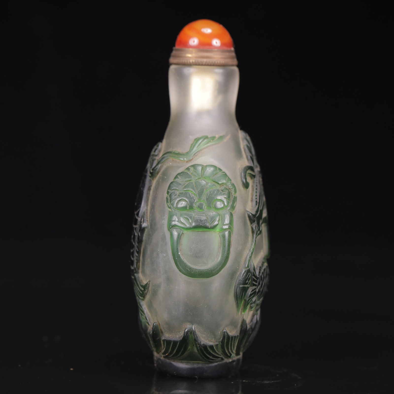 An Exquisite Glass Goldfish Pattern Snuff Bottle - 7