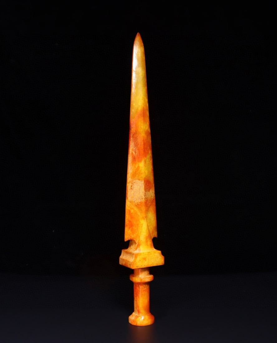 A Huge Yellow Jade Sword - 2