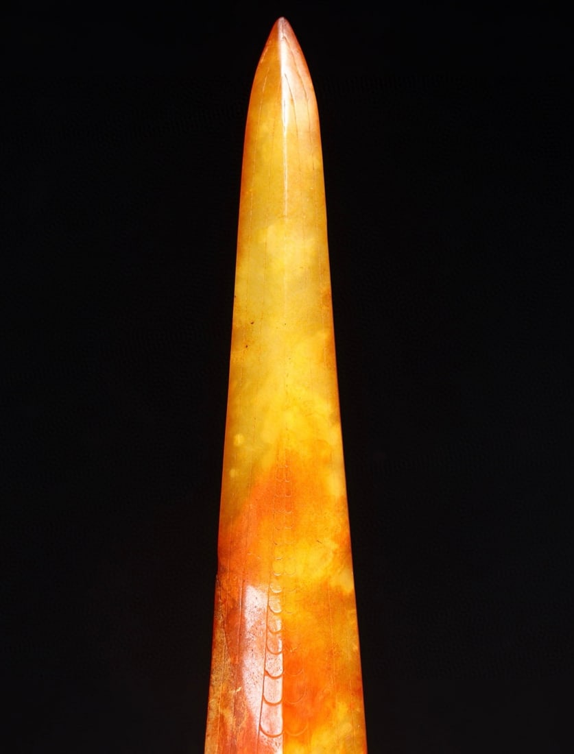 A Huge Yellow Jade Sword - 5