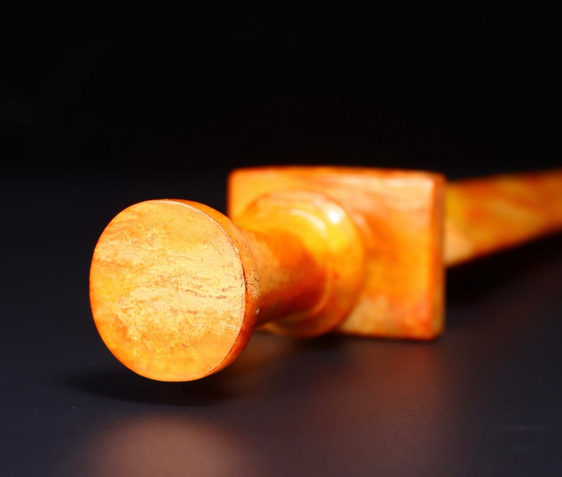 A Huge Yellow Jade Sword - 9