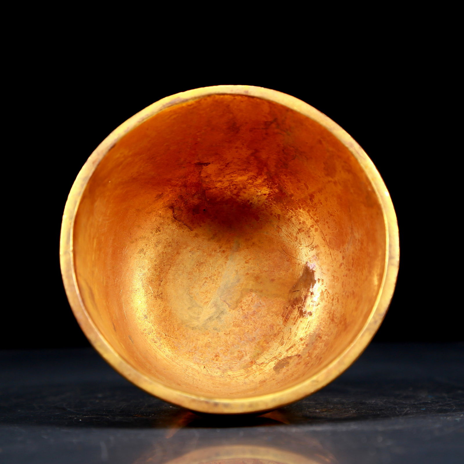 An exquisite gilt bronze cup with dragon pattern - 6