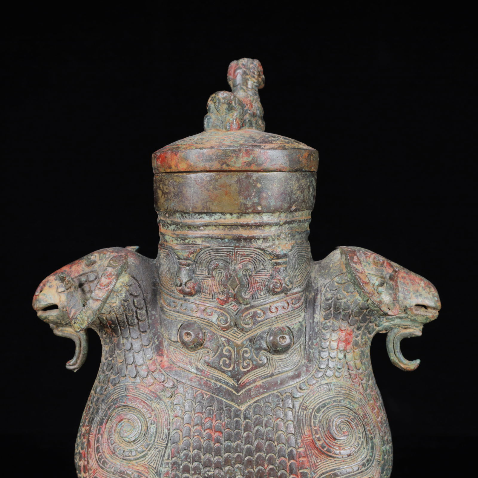 An Archaic Bronze Beast-Face Pattern Sheep Pot - 12