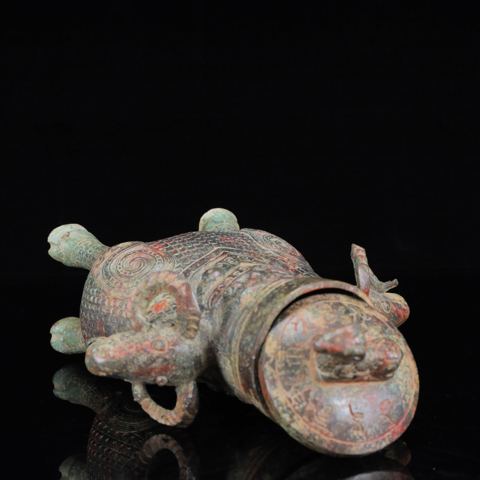 An Archaic Bronze Beast-Face Pattern Sheep Pot - 16