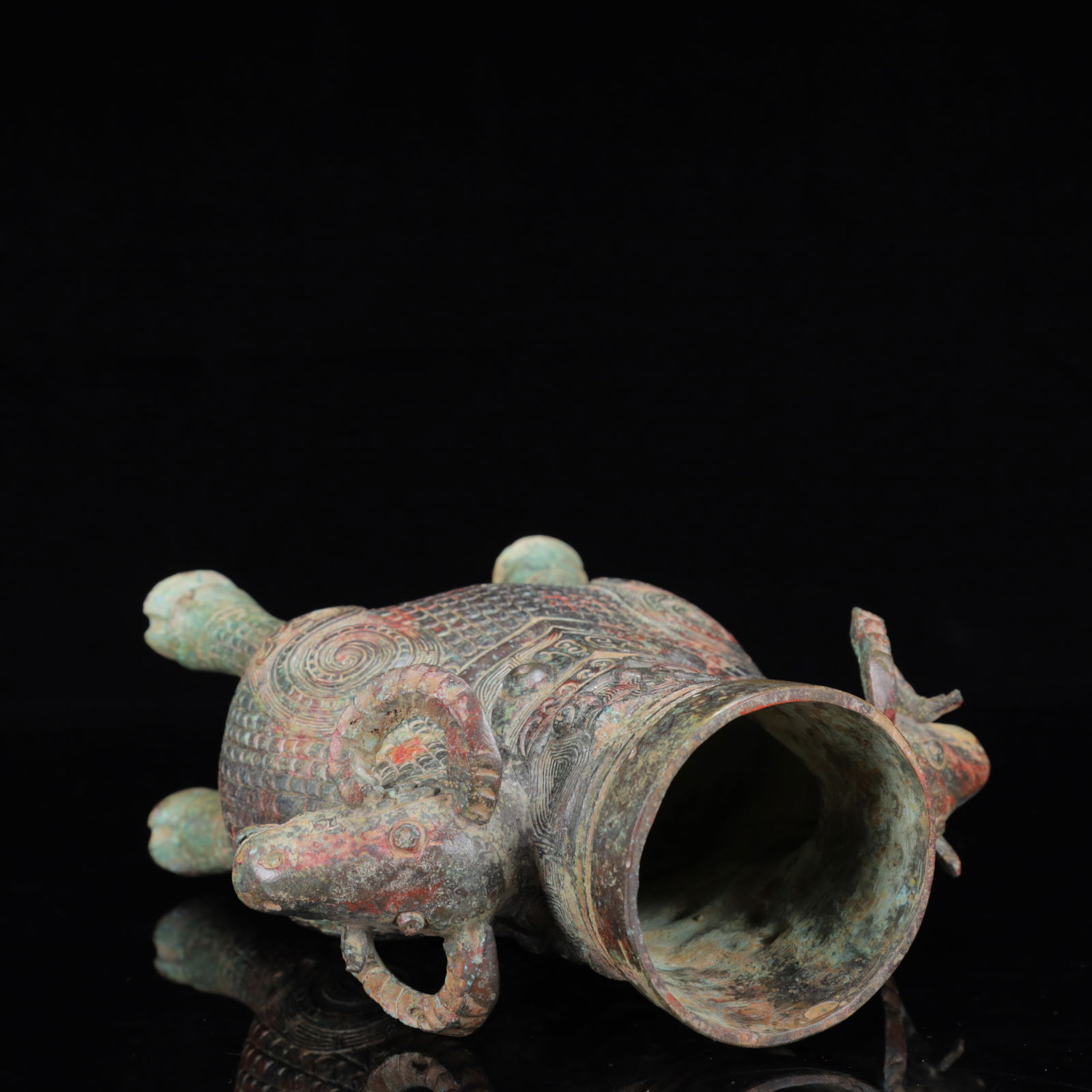An Archaic Bronze Beast-Face Pattern Sheep Pot - 17